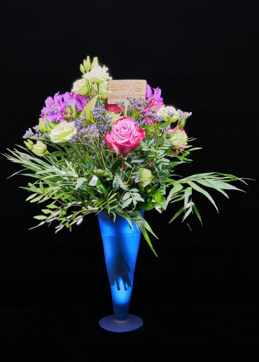 Sunflower bouquet wrapped for delivery